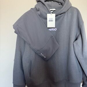 Wilo The Label SET Gray Women's Hoodie W/ Grey Ribbed Leggings. NWT Size Medium